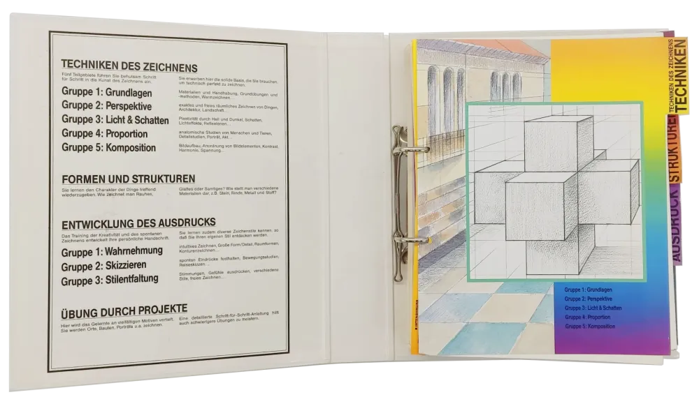 Ringbuch mit Sammlung "Intensivkurs Zeichnen Studio" aus 1998 – Bild 3
