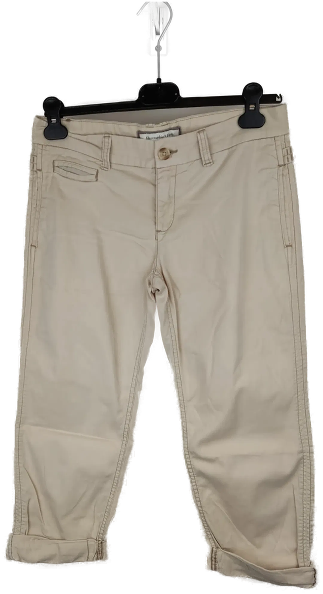 Abercrombie & Fitch Damen Hose Capri beige Gr. 2 - Bild 1