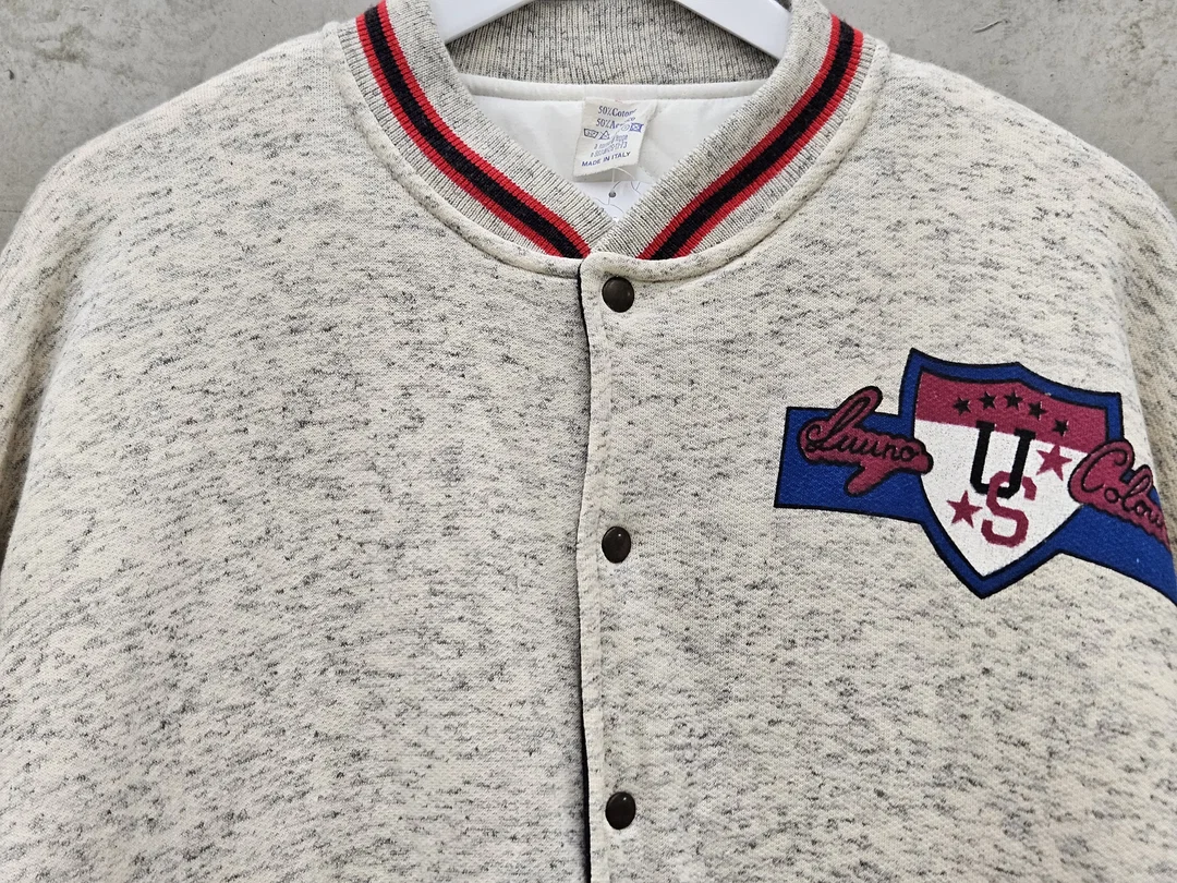 CHICAGO Herren 90´s Basketball Jacke, grau/rot meliert - Gr.L – Bild 3
