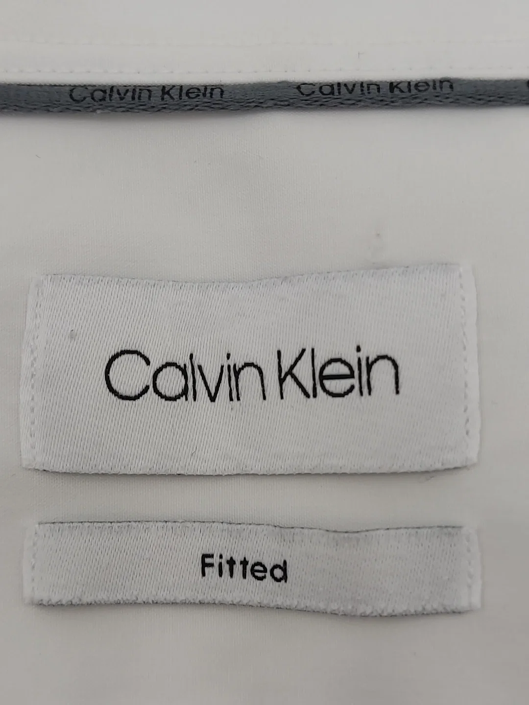 Calvin Klein Herren Hemd fitted weiß Gr. 40 – Bild 2