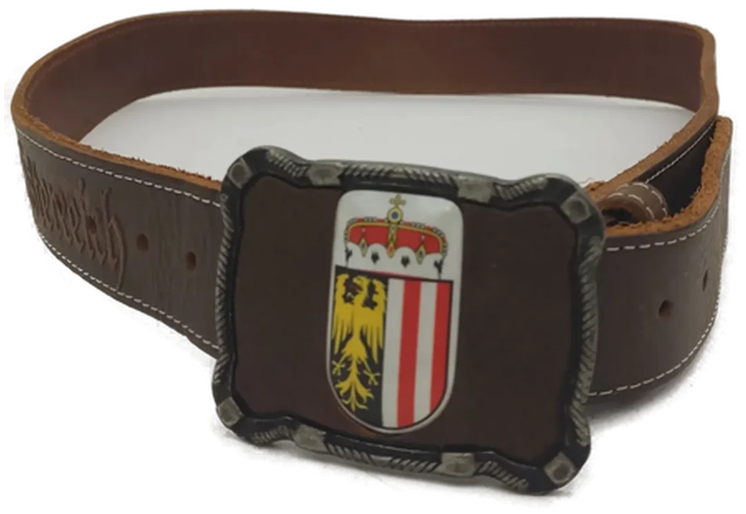Leder-Gürtel Oberösterreich Wappen – Bild 3