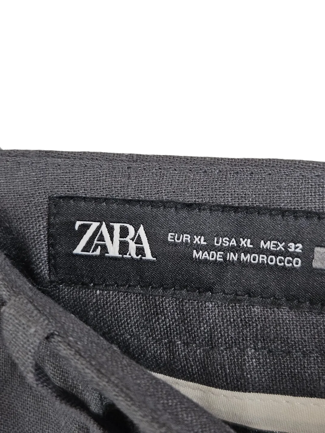 ZARA Damen Leinen-Shorts, grün - Gr. XL – Bild 4