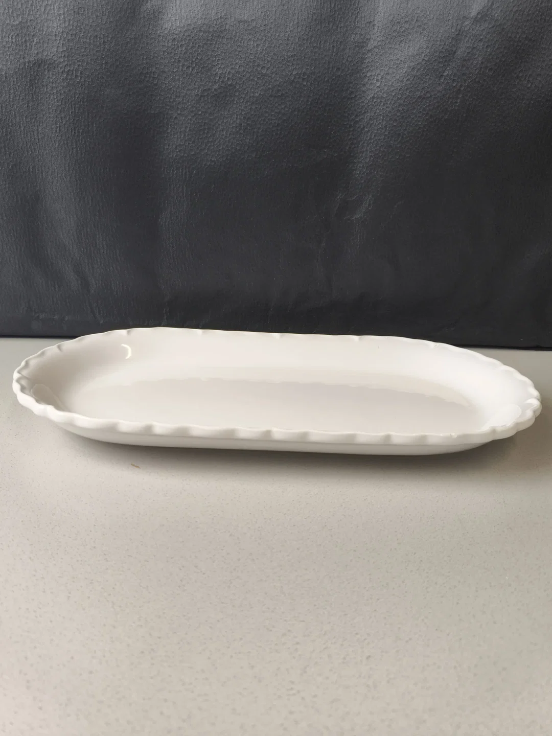 ovale Servierplatte cremefarben - Bild 1