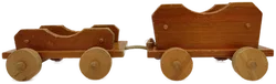 Holzlokomotive mit Waggons - Bild 3