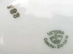 Tschechisches Victoria Porzellan - Saucier mit befestigter Untertasse (VIT43) - Bild 2