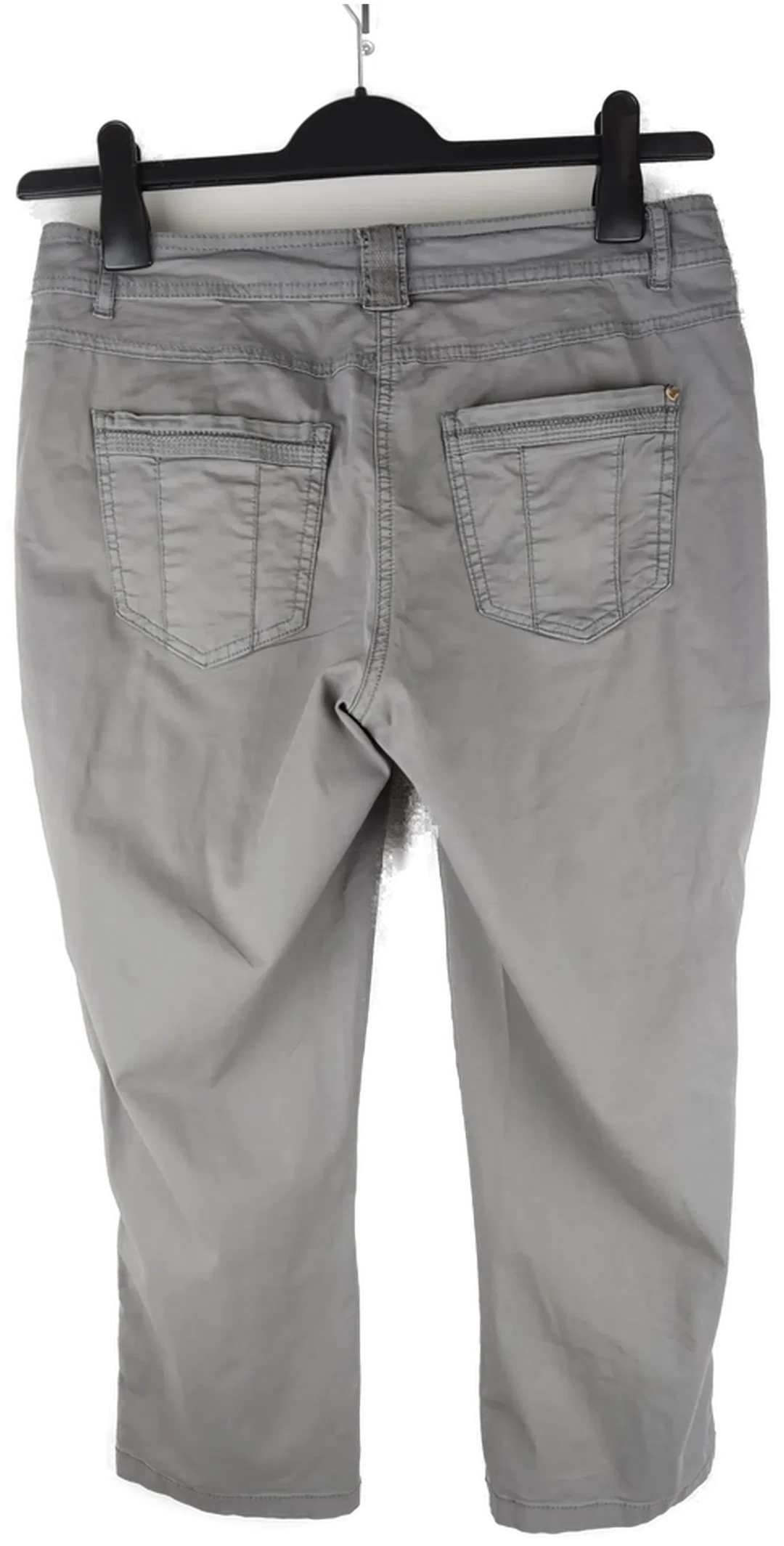 Hose "Cecil", dreiviertellang mit Bund, grau mit Taschen, Größe 38 (geschätzt) – Bild 2