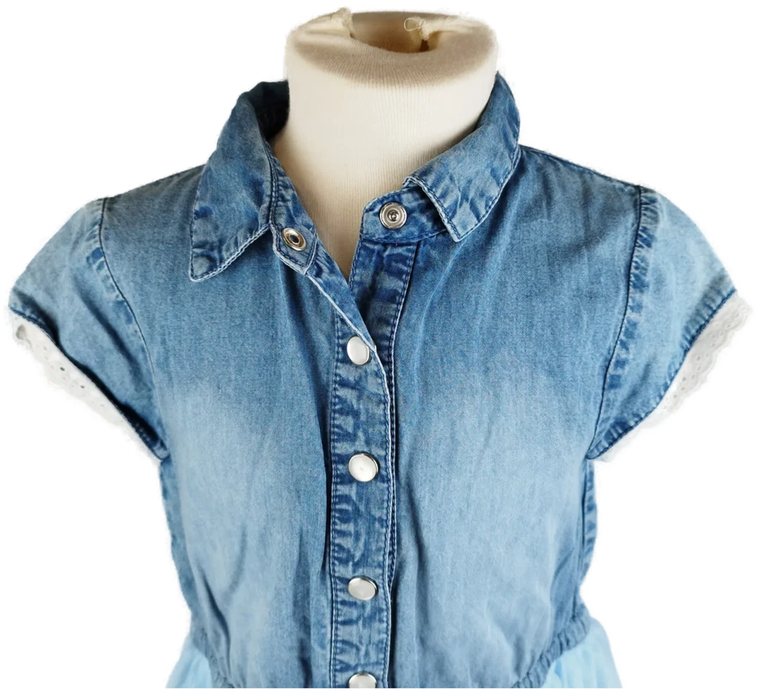 Topolino Kinder-Jeanskleid - Gr 128 / OT 100% Baumwolle – Bild 4