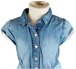 Topolino Kinder-Jeanskleid - Gr 128 / OT 100% Baumwolle - Bild 4