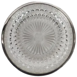 Alte Glasschüssel mit Metallrand - Bild 3