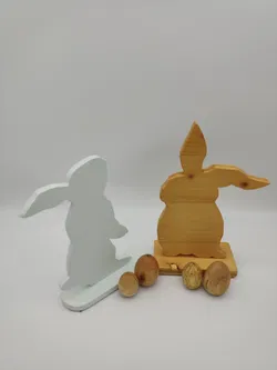 Handgefertigte Osterhasen aus Holz - Bild 6