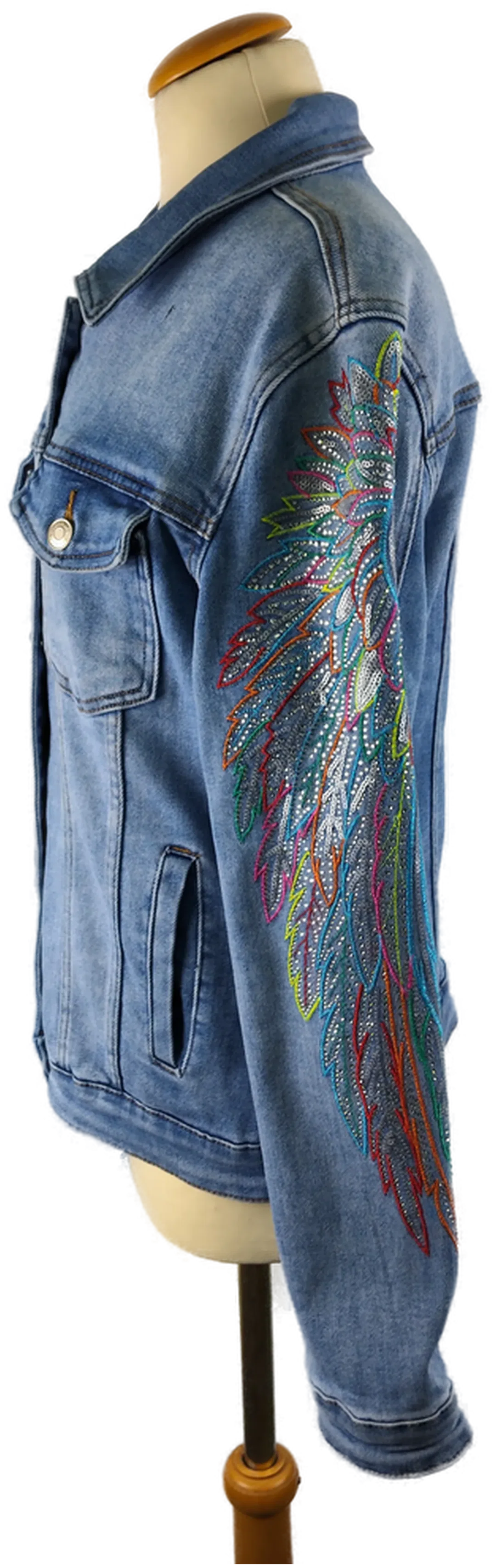 Damen-Jeansjacke Sonstige Baumwolle | Casual-Klassiker – Bild 2