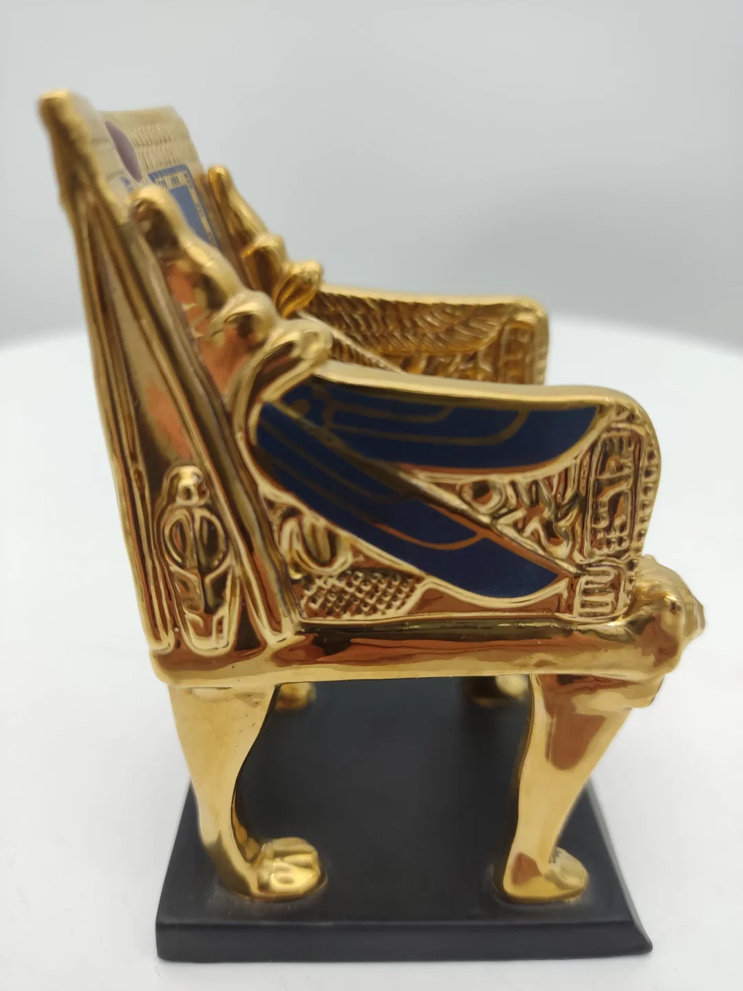 Goldene Thron des Tutanchamon Porzellan & Zertifikat von Franklin Mint | Limitierte Rarität – Bild 4