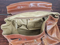 Texier Vintage Leder Reisetasche, braun  - Bild 9