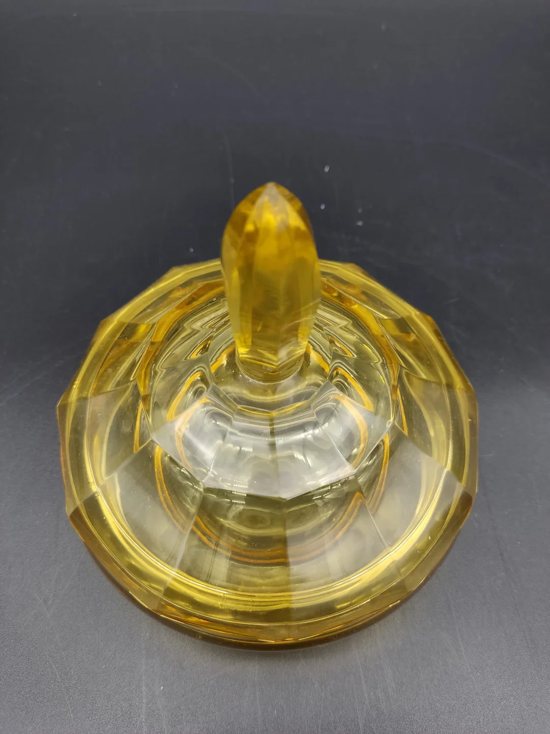 Vintage Glasschale / Bonbonniere mit Deckel – Bild 3