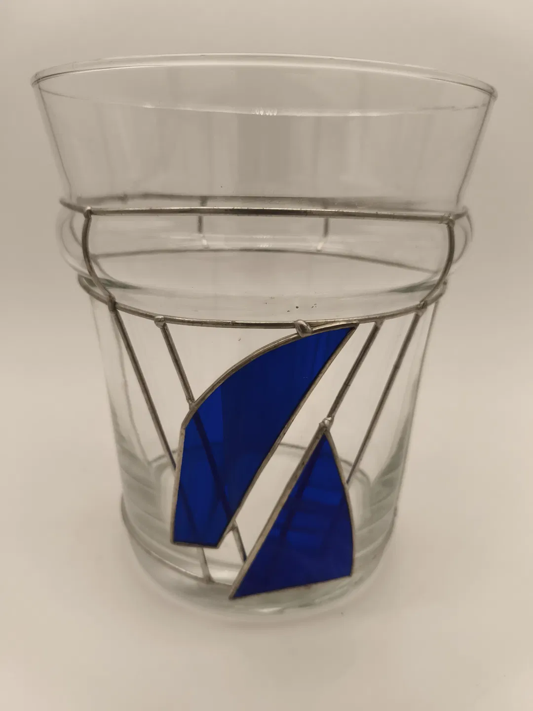 Sektkübel Kunsthandwerk Blau/Metall - Bild 4