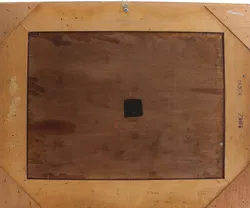 Ölgemälde Landschaft mit Fluss und Burg – Öl auf Holz, gerahmt, 40x30 cm - Bild 2