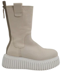 AGL Damen Plateau Leder Boots, creme - Gr. 36 – Vorschau 2
