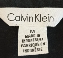 Calvin Klein Damenbluse schwarz/transparent schwarz Gr. M – Vorschau 3