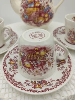Royal Tudor 'Fruits & Flowers' Kaffee- und Teeservice Keramik | Englischer Schatz – Vorschau 19