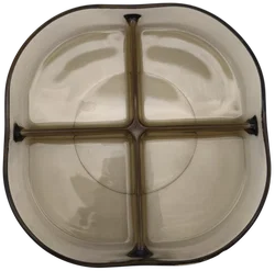 Fidenza Vetraria, Servierschale, Rauchglas, 70er Jahre, Vintage – Vorschau 2