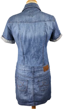 Minikleid s.Oliver Baumwolle Jeans-Look | Jeans-Chic - Bild 3