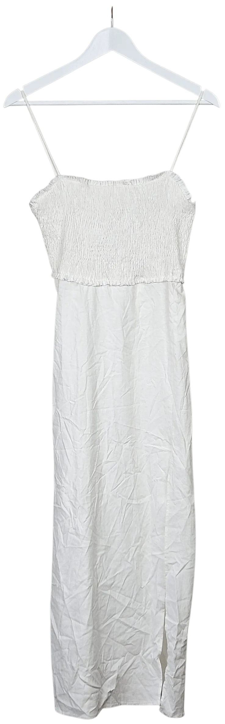 ZARA Damen Leinenkleid, weiß - Gr. L – Bild 1