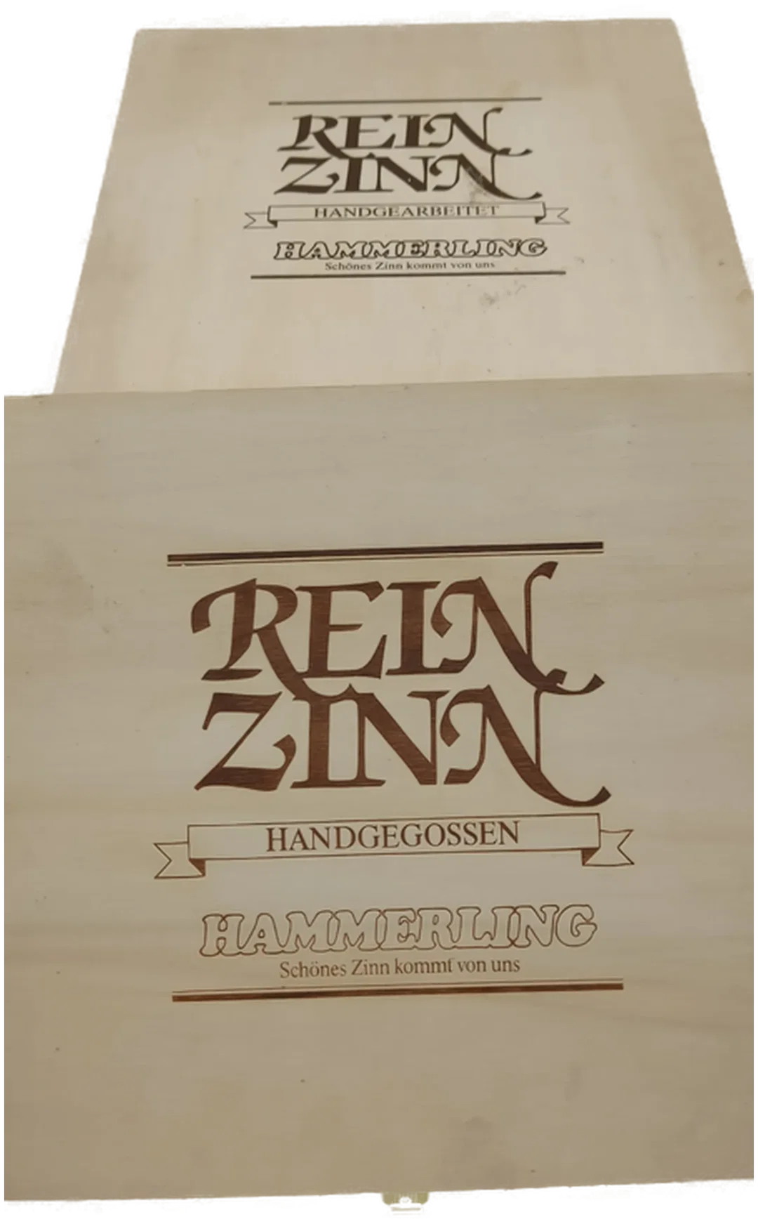 Zinnset echte Handarbeit originalverpackt 1 Krug, 6 Becher – Bild 4