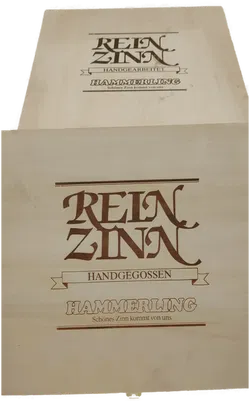 Zinnset echte Handarbeit originalverpackt 1 Krug, 6 Becher - Bild 4