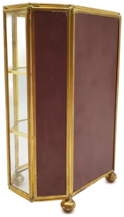 Kleiner Schmuckkasten mit Spiegel - aus Glas u. Metall - Bild 3