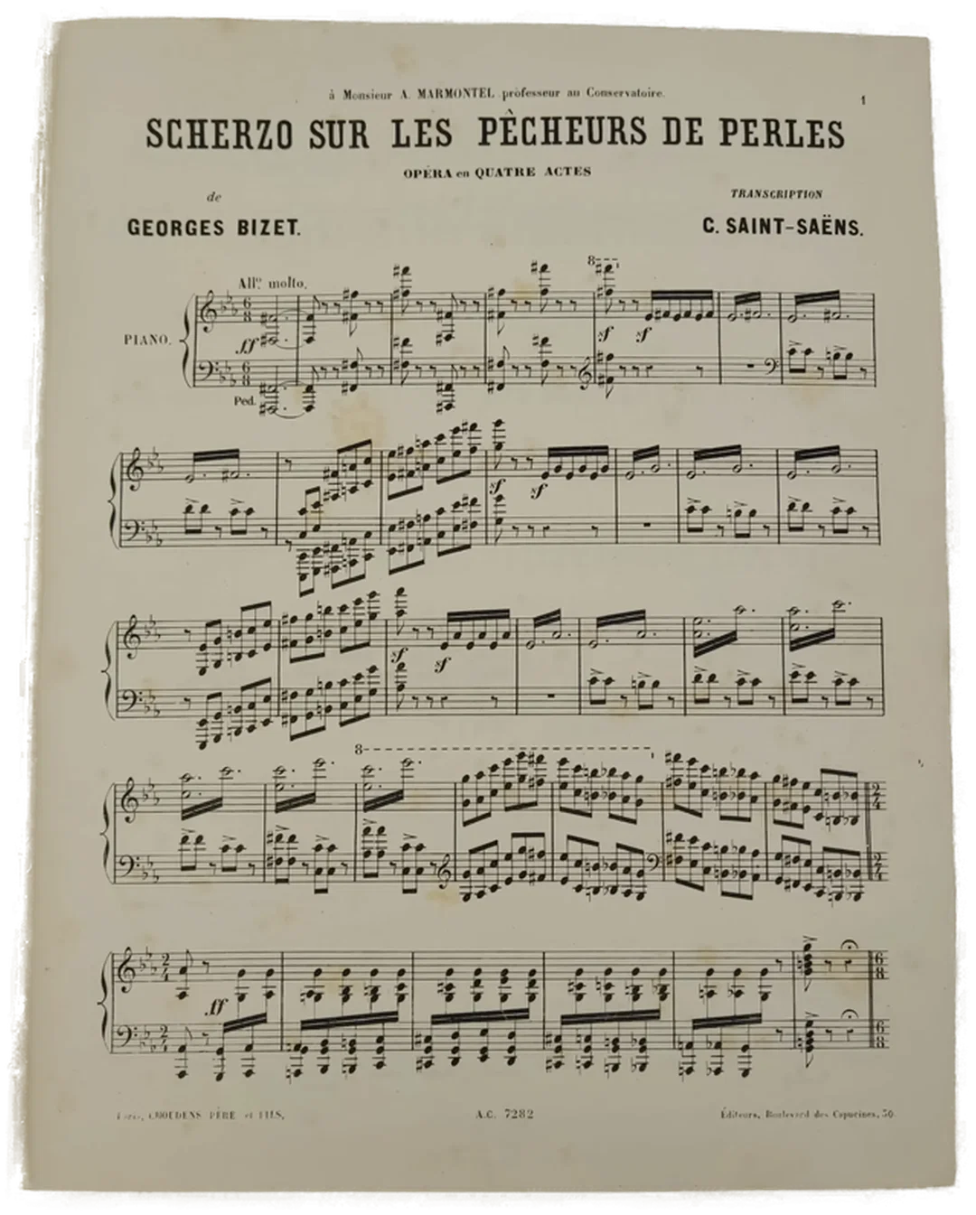 Notenbuch für Klavier - Georges Bizet "Die Perlenfischer" – Bild 4