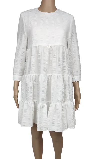 Zara Damen Midikleid, weiß - Gr. XS - Bild 4