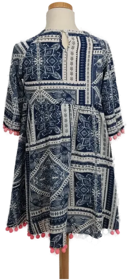 Shein Kinder Kleid weiß/blau Gr. 140 - Bild 2