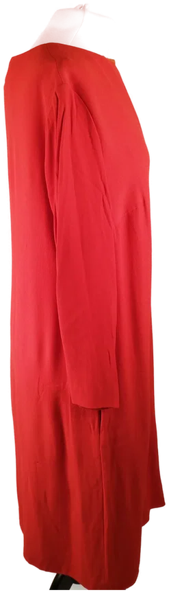 Rotes Escada Midkleid - Gr. 42 / 43% Viskose / 57% Acetat - Bild 2