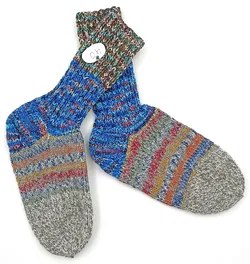 Handgestrickte Wollsocken Gr. 40 - Bild 1