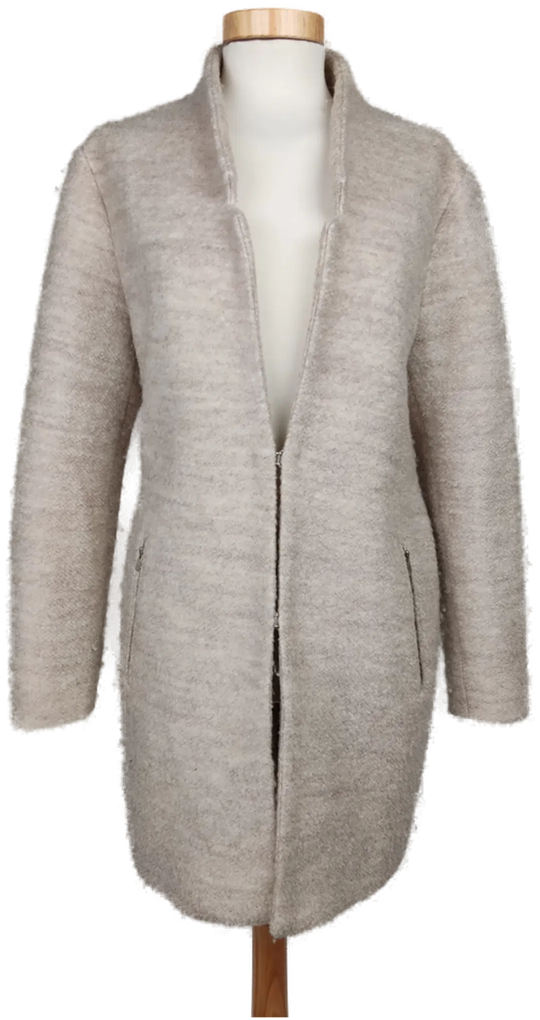 Esprit Damen Wollmantel, beige - Gr. L - Bild 1