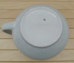 Krug kurgelförmig, Wilhelmsburger Porzellan, 0,5L, weiß  – Vorschau 3