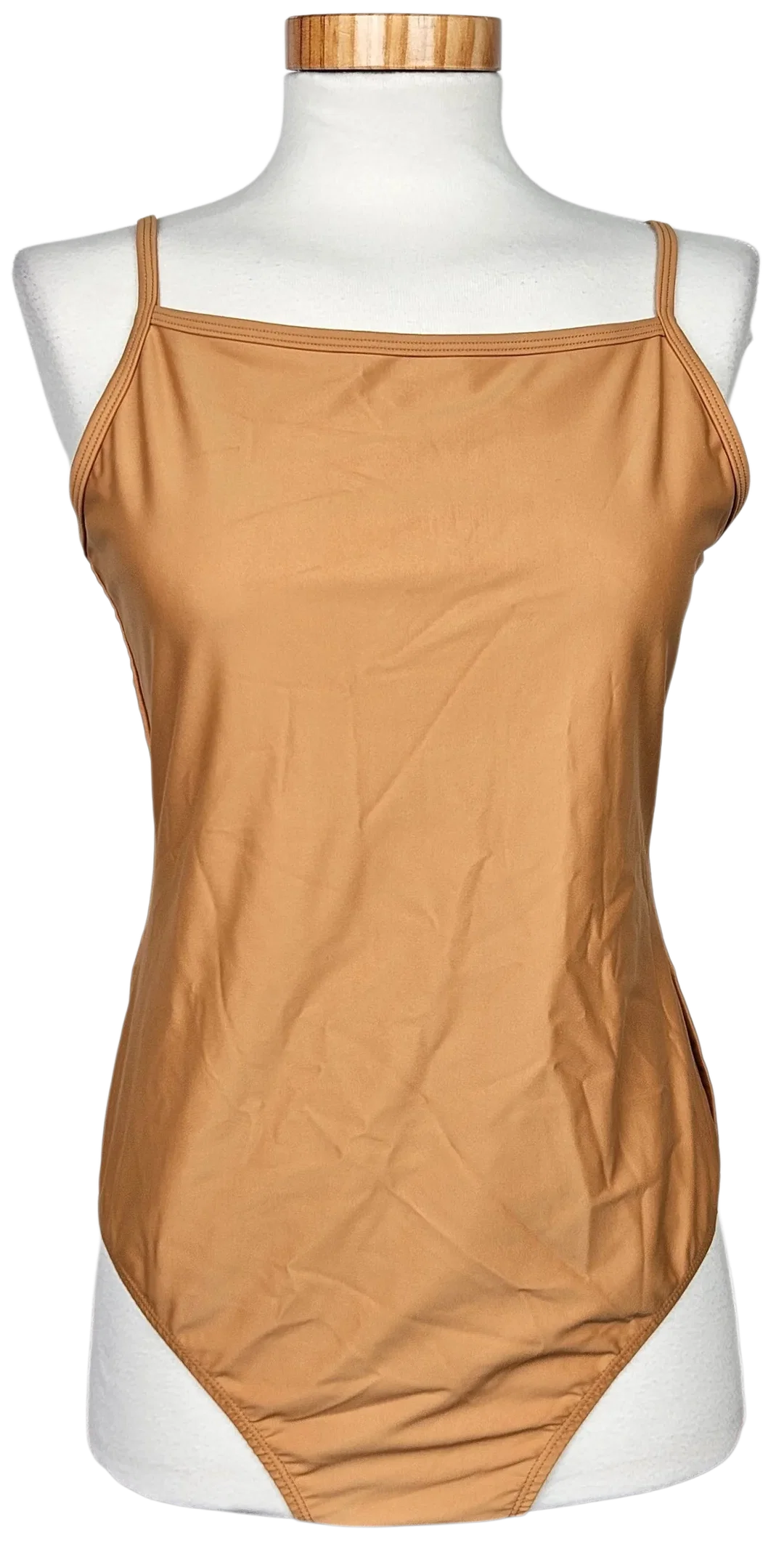 Organic Basics Damen Badeanzug, ocker - Gr. L  - Bild 1