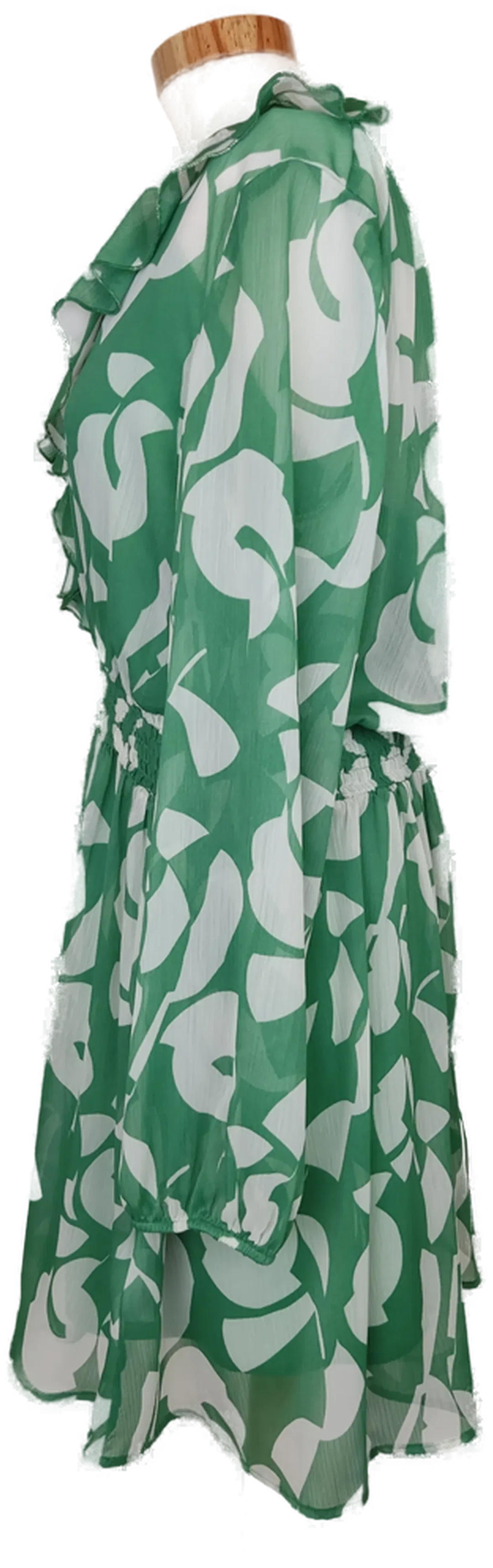 C&A Damen Boho Kleid grün/weiß gemustert - M/38 – Bild 3