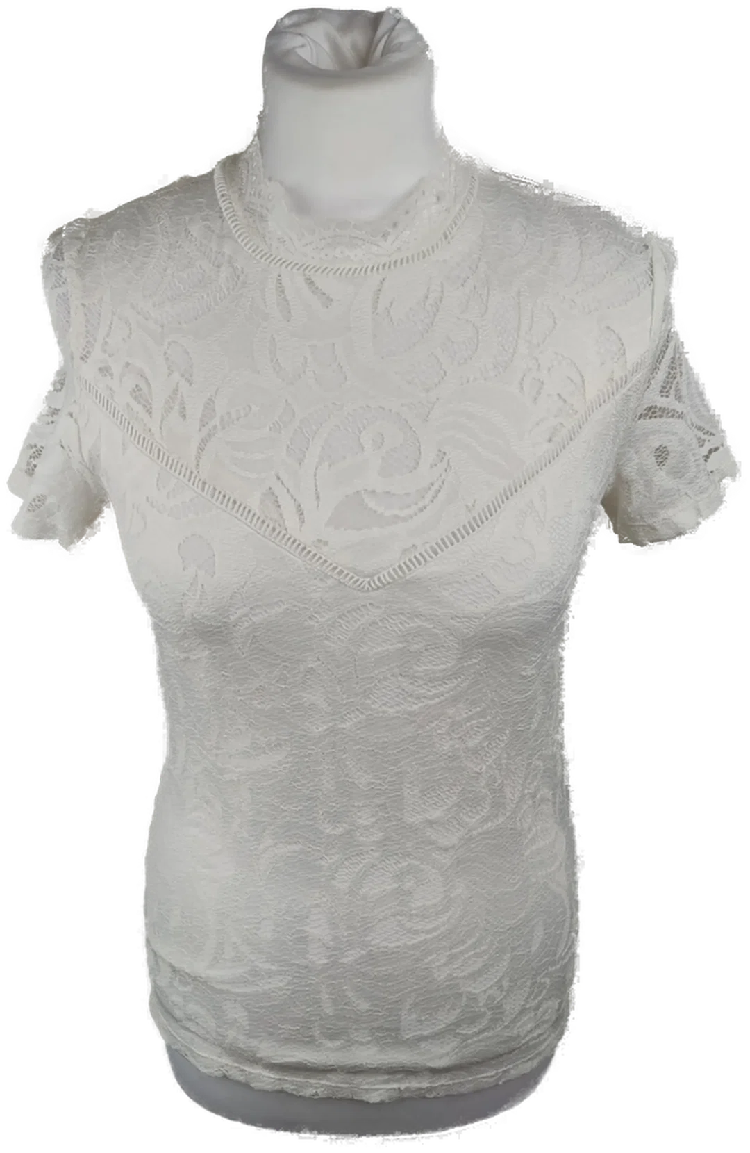 Vila Top für Damen Weiß Größe S/36 | Feiner Vintage-Charme – Bild 1