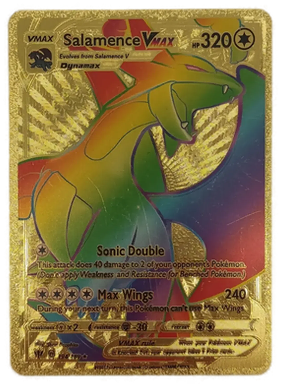 Pokémon Sammelkarte Goldfolie Vmax Salamence Vmax - Bild 4