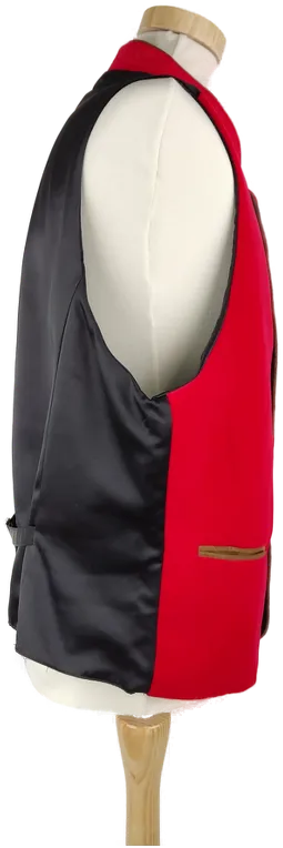 Samtgilet "Stocker Point", ärmellos mit Stehkragen, rot, Größe 56 – Bild 2