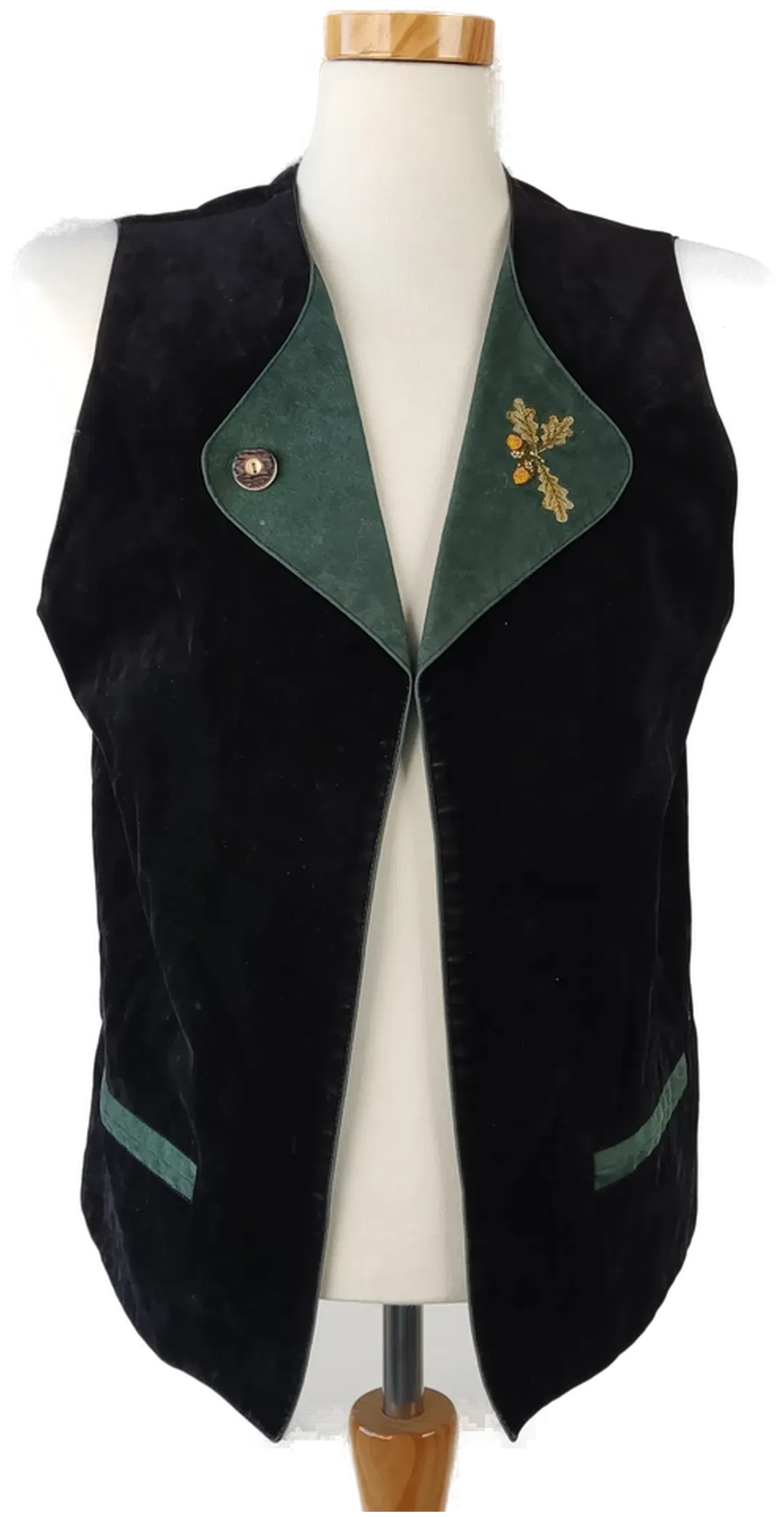 V Modell Herren Trachtengilet schwarz, grün - M - Bild 1