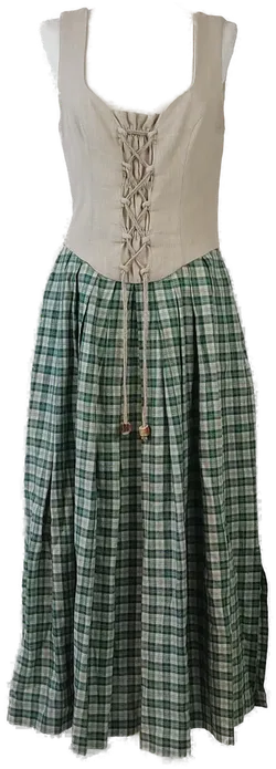 Damentrachtenkleid grau,grün mit Hornknöpfen - EUR 34 - Bild 1