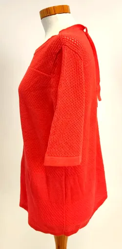 Madeleine Mode Kurzarm Damen Pullover hellrot - Gr. 40/42 - Bild 2