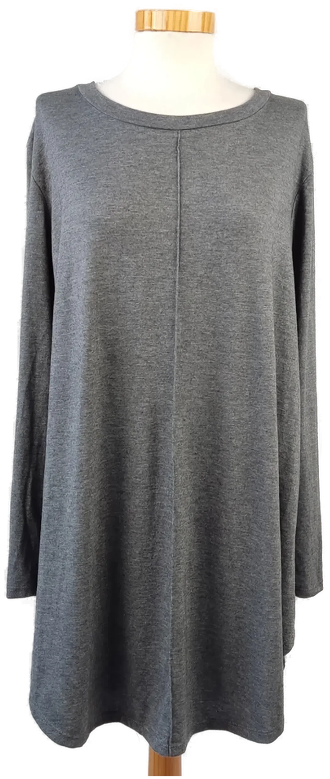 Damen Longshirt, grau - Gr. 3XL/4XL - Bild 4
