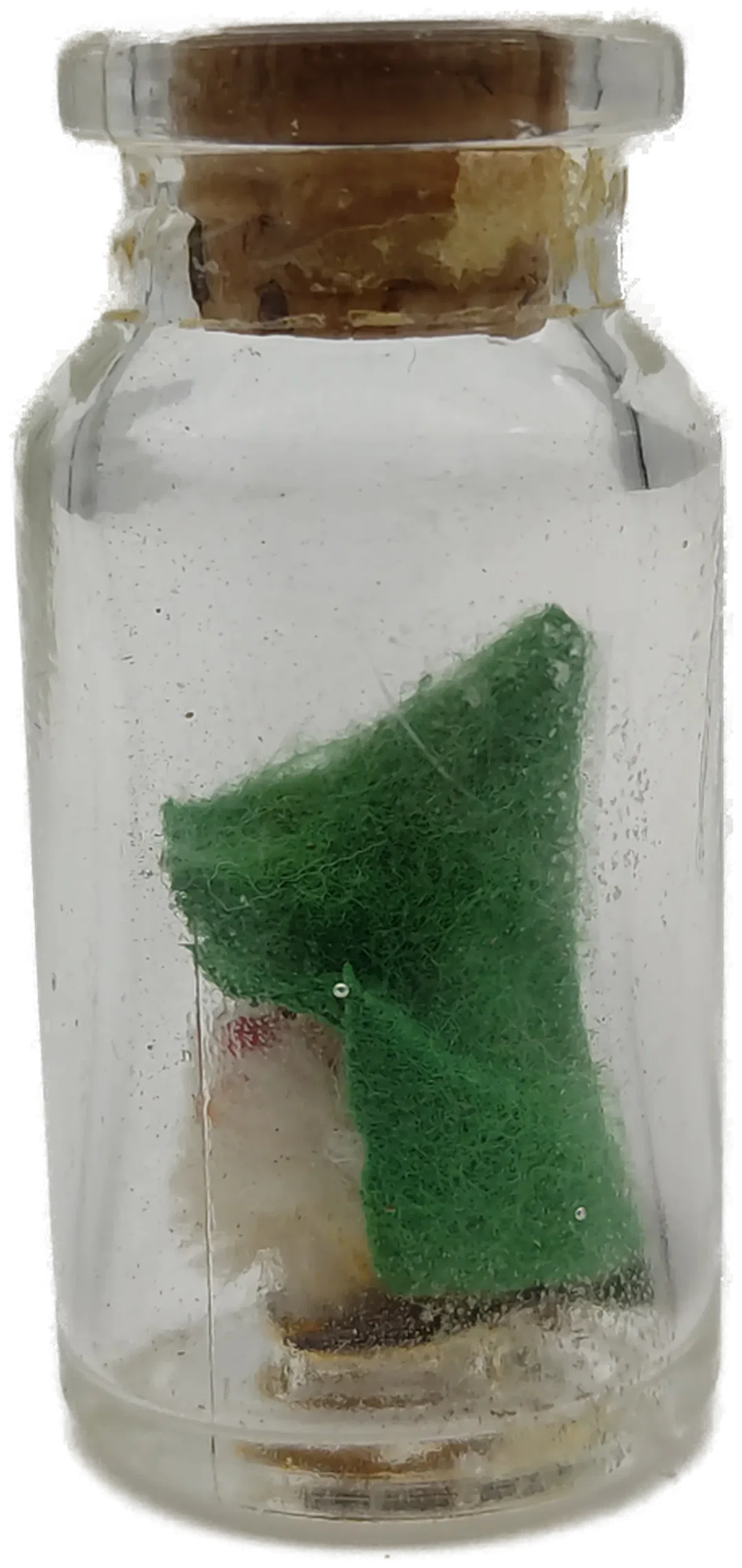 Skandinavische Miniatur-Wichtelfigur in Glasflasche | Geschenkidee – Bild 4