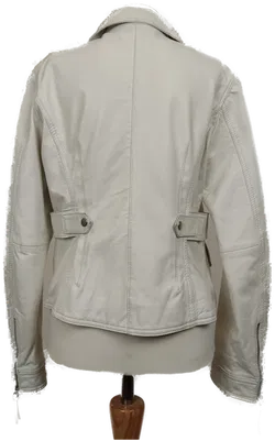conbipel Damen Lederjacke weiß Italienische Gr. 46 (deutsche Gr. 40) - Bild 4