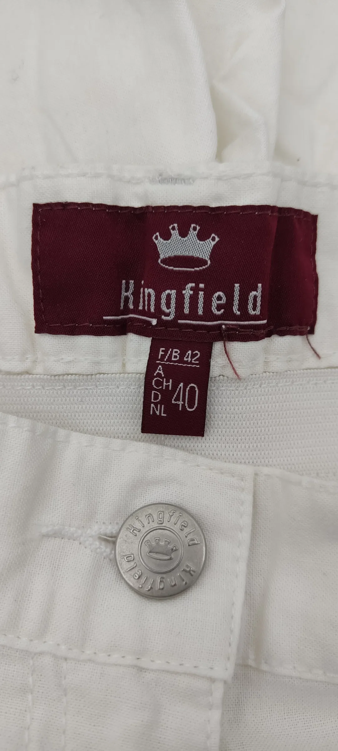 Kingfield Damen Short Baumwolle Unifarben, Größe 40 – Bild 5