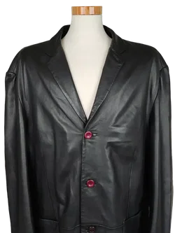 Vintage Gnädig Wien Herren Lederjacke, schwarz - Gr. XXXL - Bild 3