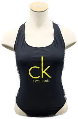 Calvin Klein Badeanzug schwarz mit Logo Gr. M - Bild 1